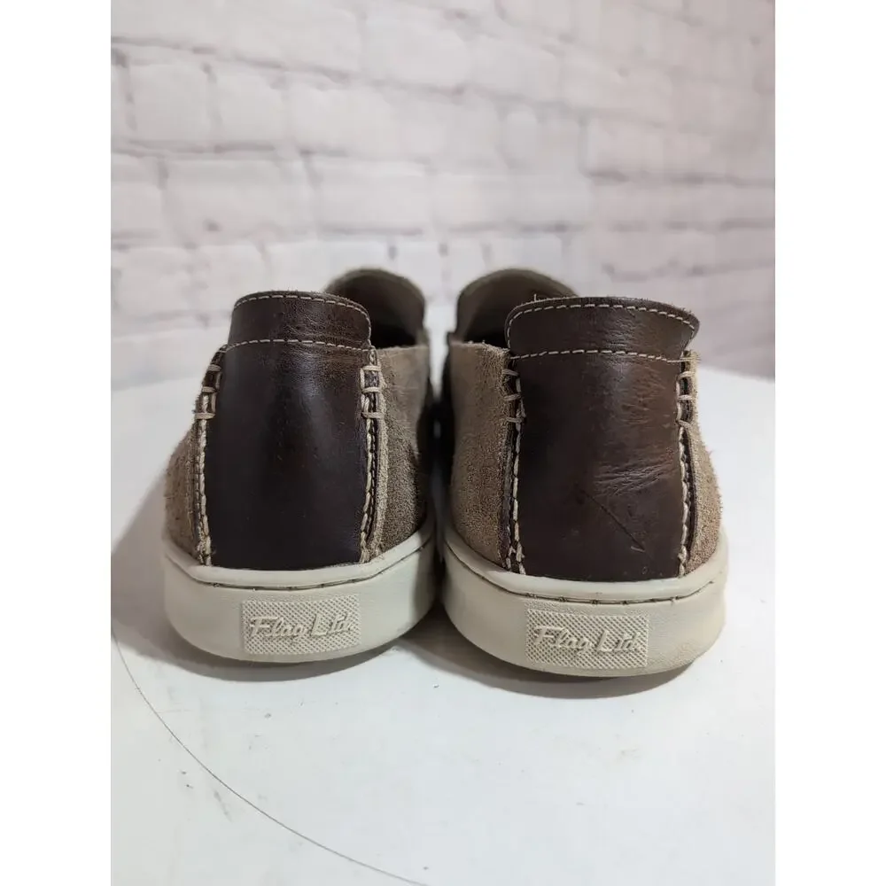 Flag Ltd Men's Loafer Shoes Boat 10M Slip On Moccasins Tan Suede Nappa Leather